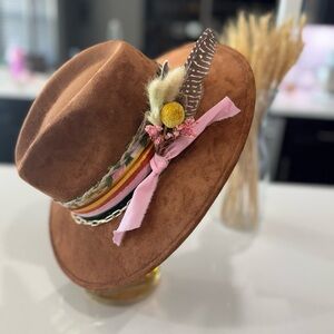 Custom western/boho style hat- size L